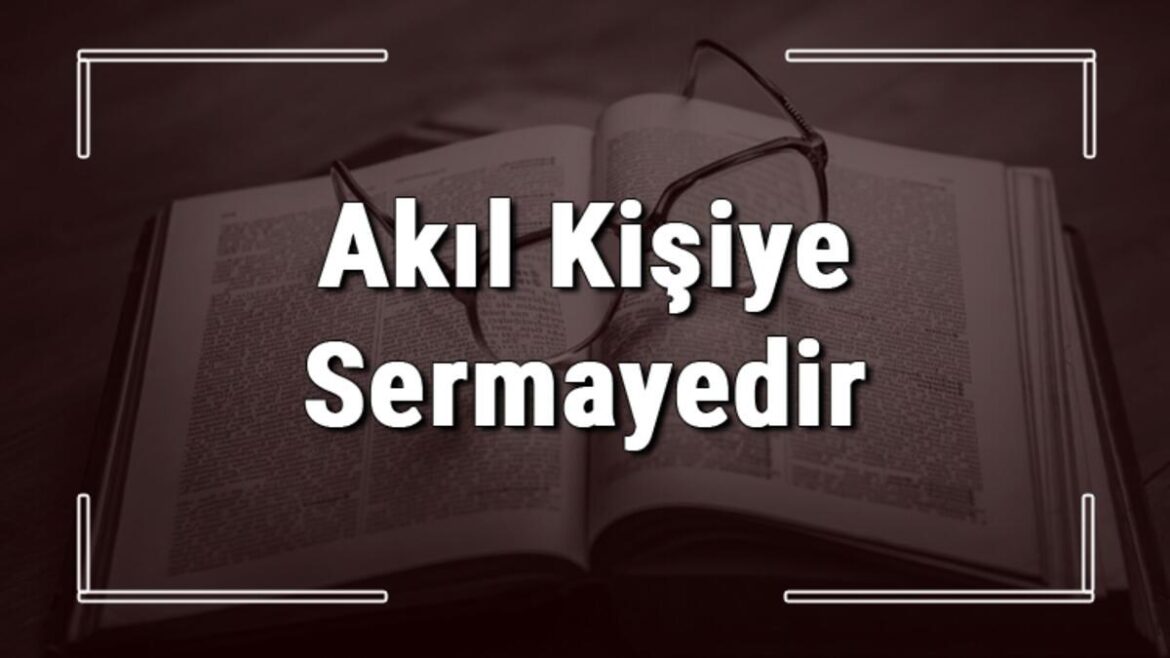 Akıl Kişiye Sermayedir atasözünün anlamı ve örnek cümle içinde kullanımı (TDK)