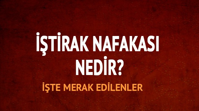 istirak nafakasi nedir nafaka nasil hesaplanir istirak ne demek